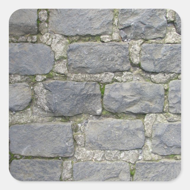 Pegatina Cuadrada Pegatinas de pared de ladrillo, personalizar (Anverso)