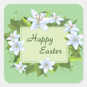 Pegatina Cuadrada Pegatinas de Pascua