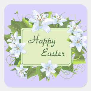 Pegatina Cuadrada Pegatinas de Pascua