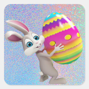 Pegatina Cuadrada Pegatinas de Pascua