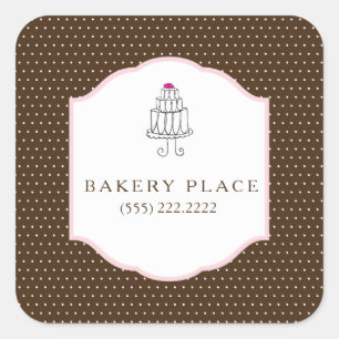 Pegatina Cuadrada Pegatinas de pastelería