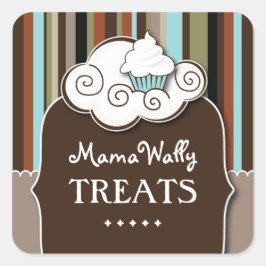 Pegatina Cuadrada Pegatinas de pastelería decorativa