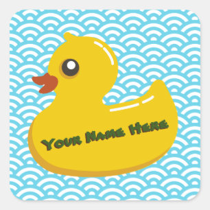 Pegatina Cuadrada Pegatinas de pato de caucho personalizados