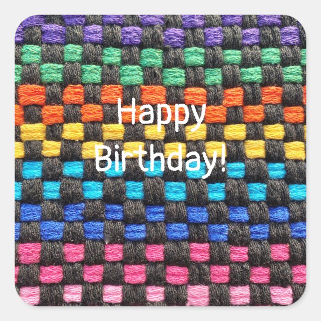 Pegatina Cuadrada Pegatinas de patrones de comprobación de marcadore (Anverso)