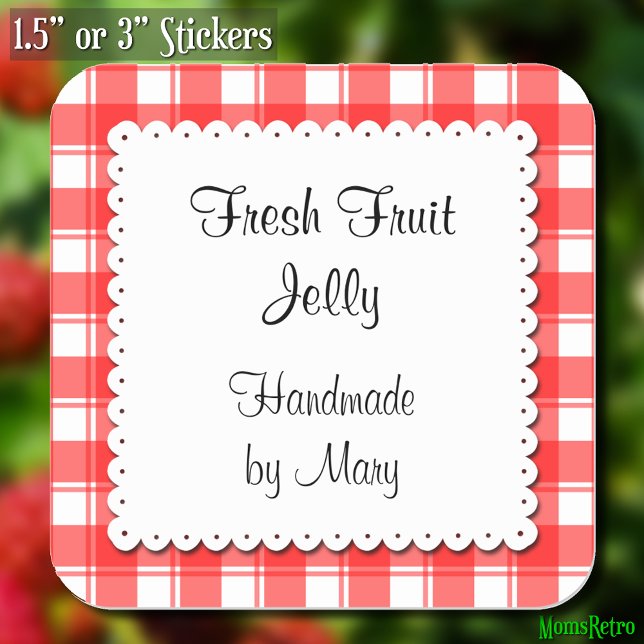 Pegatina Cuadrada Pegatinas de Personalizados de Doily Blancas Chequ (Subido por el creador)