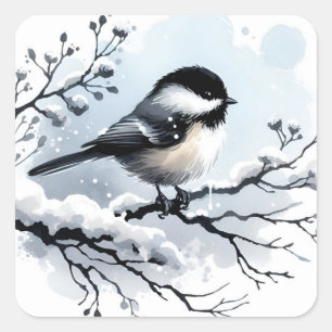 Pegatina Cuadrada Pegatinas de pollo