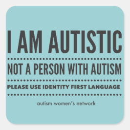 Pegatina Cuadrada Pegatinas de primer idioma de identidad