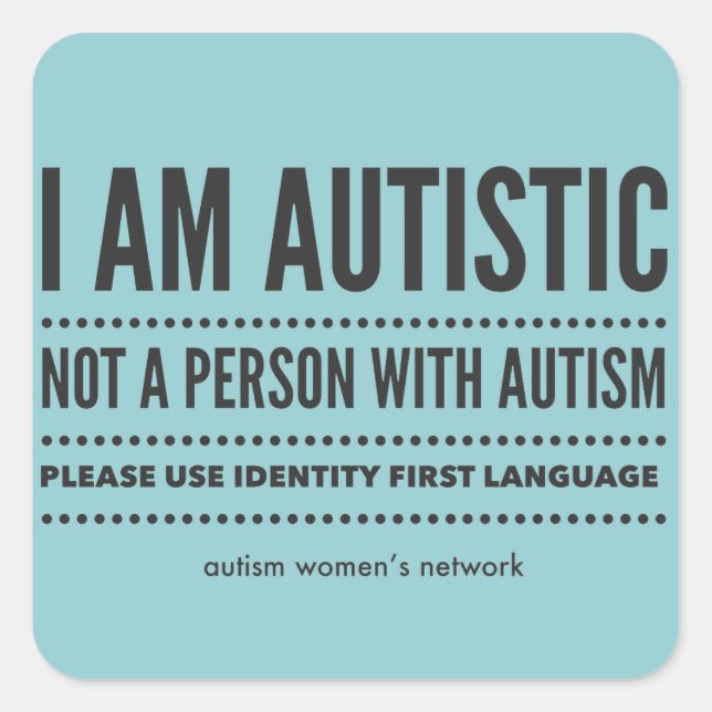 Pegatina Cuadrada Pegatinas de primer idioma de identidad (Anverso)