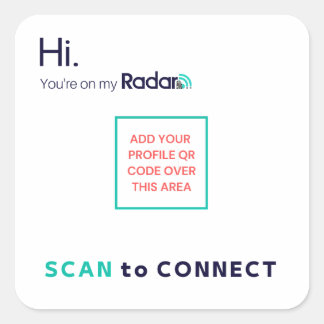 Pegatina Cuadrada Pegatinas de RadarQR