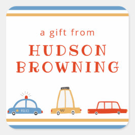 Pegatina Cuadrada Pegatinas de regalo personalizados para coches de 