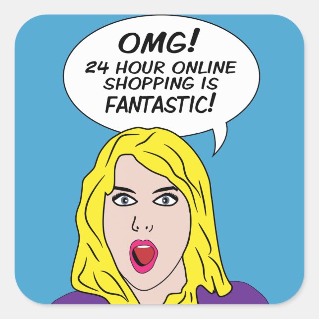 PEGATINA CUADRADA PEGATINAS DE RETRO COMICS (Anverso)