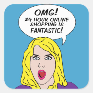 PEGATINA CUADRADA PEGATINAS DE RETRO COMICS