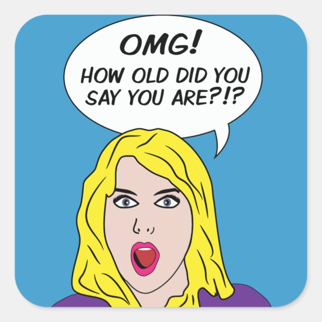 PEGATINA CUADRADA PEGATINAS DE RETRO COMICS (Anverso)