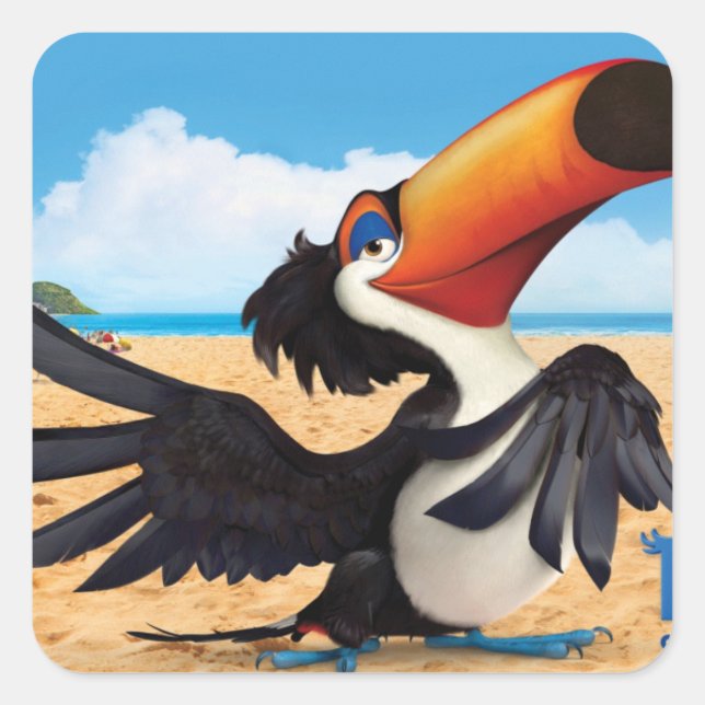 Pegatina Cuadrada Pegatinas de Río (Anverso)