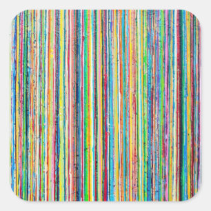 Pegatina Cuadrada Pegatinas de Rollo Arcoiris