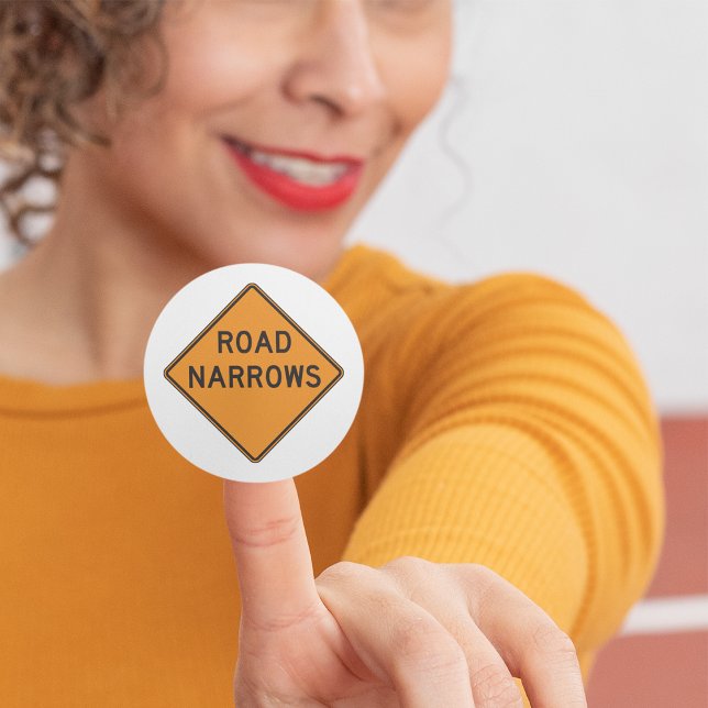 Pegatina Cuadrada Pegatinas de Rótulo vial de estrechos caminos (Subido por el creador)