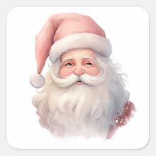 Pegatina Cuadrada Pegatinas de Santa Claus