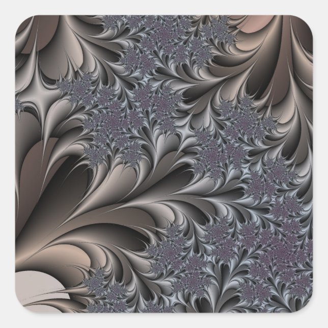 Pegatina Cuadrada pegatinas de seda de chocolate (Anverso)