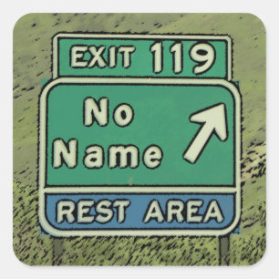 Pegatina Cuadrada Pegatinas de señalización de caminos artísticos de