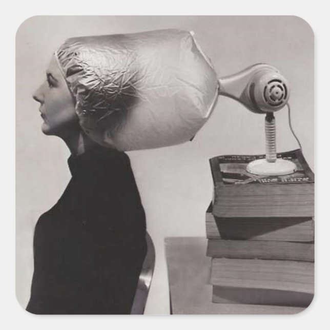 Pegatina Cuadrada Pegatinas de Sixties Style ~ Hairdo (Anverso)