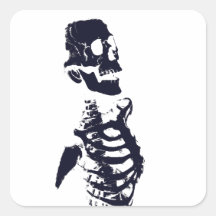 Pegatinas DE SKELETON HALLOWEEN SQUARE