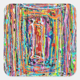 Pegatina Cuadrada Pegatinas de Step Inside