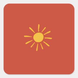 Pegatina Cuadrada Pegatinas de Sun