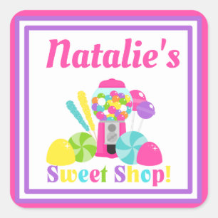 Pegatina Cuadrada Pegatinas de Sweet Shop