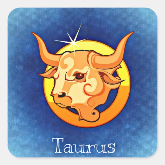 Pegatina Cuadrada pegatinas de taurus zodiac (Anverso)