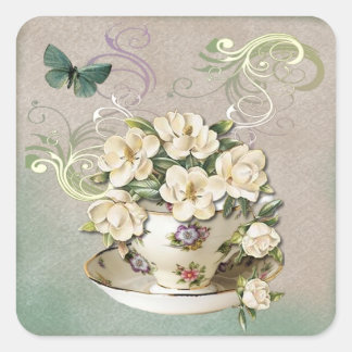 Pegatina Cuadrada Pegatinas de Teacup 2