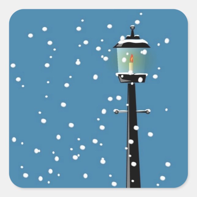 Pegatina Cuadrada Pegatinas de temporada de los Navidades Lamplight  (Anverso)