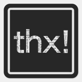 Pegatina Cuadrada Pegatinas de tipografía "THX" impresos por periódi