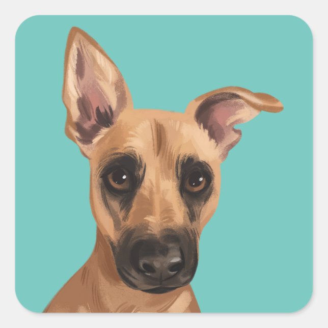 Pegatina Cuadrada Pegatinas de Vaden Jones (Anverso)