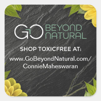 Pegatina Cuadrada Pegatinas de vínculos replicados (oscuro)