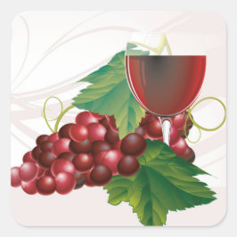 Pegatina Cuadrada Pegatinas de vino