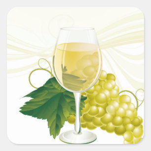Pegatina Cuadrada Pegatinas de vino