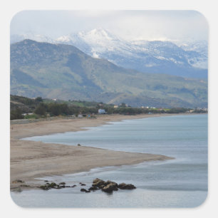 Pegatina Cuadrada Pegatinas de Winter Seascape