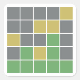 Pegatina Cuadrada Pegatinas de Wordle Board