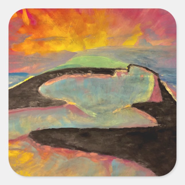 Pegatina Cuadrada ¡pegatinas de Zon Skatepark! (Anverso)