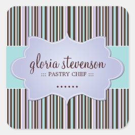 Pegatina Cuadrada Pegatinas decorativos del pastel de tarta