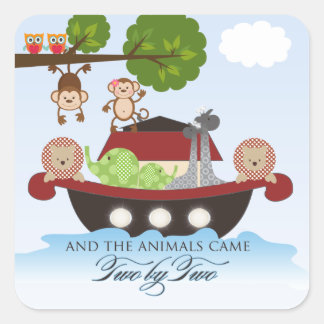 Pegatina Cuadrada Pegatinas del Arca Noahs - Plaza