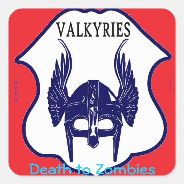 Pegatina Cuadrada Pegatinas del Corazón Muerto (Anverso)