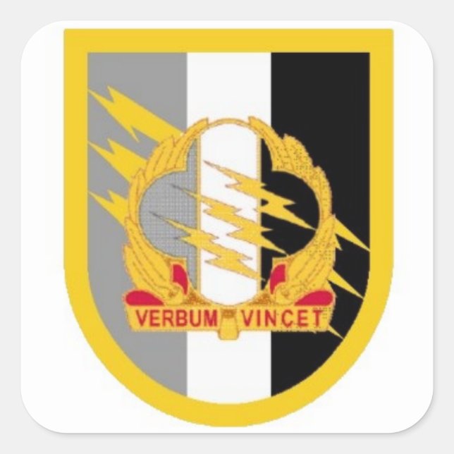 PEGATINA CUADRADA PEGATINAS DEL GRUPO FLASH/DUI 4TH PSYOPS (Anverso)