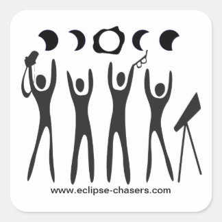 Pegatina Cuadrada Pegatinas del logo de Eclipse Chasers
