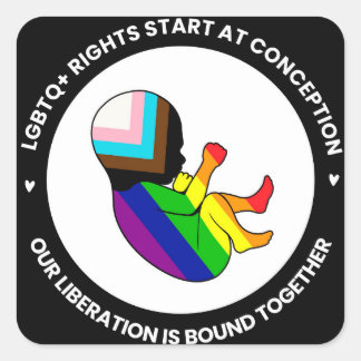 Pegatina Cuadrada Pegatinas del Orgullo Feto (cuadrado)