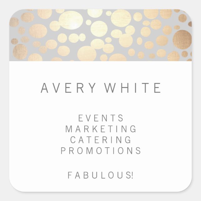 Pegatina Cuadrada Pegatinas del patrón de la hoja de oro de la moda  (Anverso)