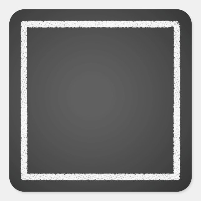 Pegatina Cuadrada Pegatinas del personalizable Blank Faux Chalkboard (Anverso)