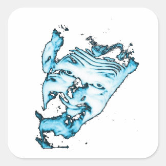 Pegatina Cuadrada Pegatinas del Personalizable Ghoulardi (Transparen