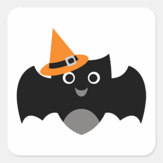 Pegatina Cuadrada Pegatinas del personalizable Hallloween Bat