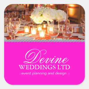 Pegatina Cuadrada Pegatinas del planificador de bodas de personaliza